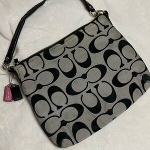 Coach Black and Gray Shoulder Bag